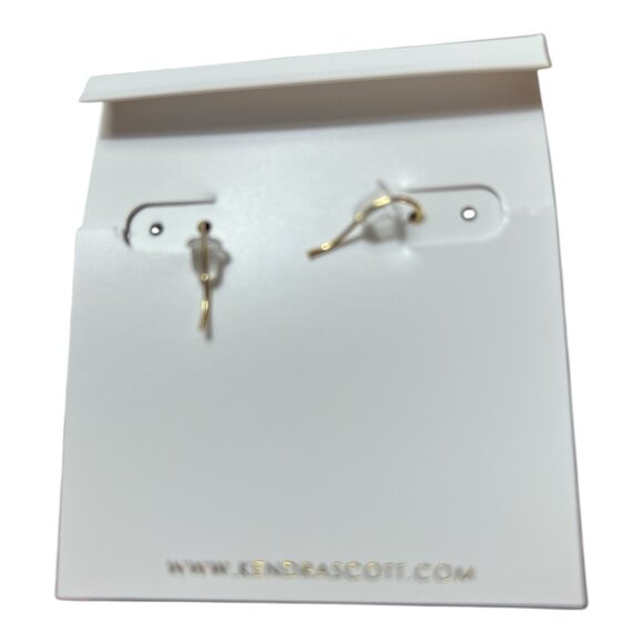 Kendra Scott x Disney Minnie Mouse 14K Gold Plated Earrings Cultured Pearl Pink - Picture 5 of 6